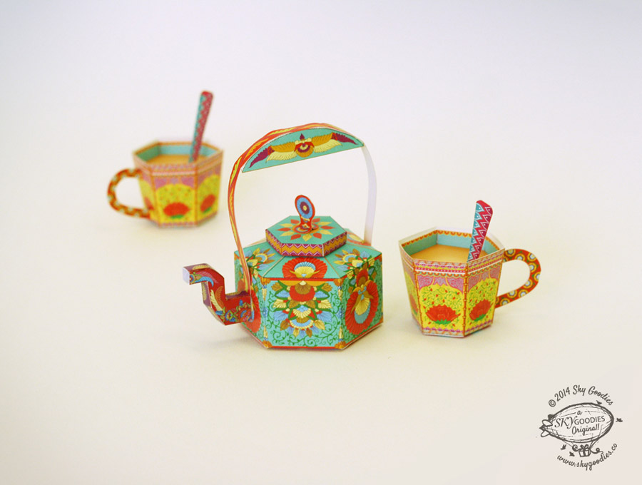 DIY Masala Chai Kettle and Cups: Set of 3 Boxes